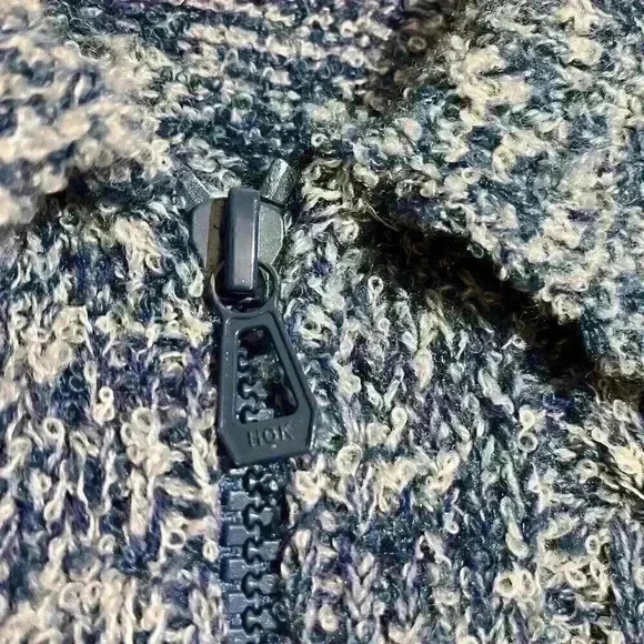 Vintage Pebble Beach Sportswear Womens Teal Zip Knit Jacket Sweater Size Small - Picture 7 of 8